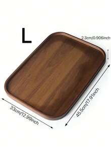 A Walnut Tray With Handle, Used To Hold Food, Snacks, Drinks, Sushi, Steak, Pizza, Desserts, Cakes, Bread, Breakfast Tray, Coffee Tray, Tea Tray, Cooked Food Platter - Maroon - View 7