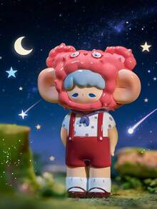 POKOJA LAND Boîte surprise (sans rembourrage en peluche), convient comme cadeau de fête pour les amis, boîte surprise de figurines d'animaux en costume de lucioles de la forêt nocturne - 14 modèles au total (12 réguliers + 2 cachés), jouets de collection en ABS avec accessoires de coiffure et de salopette pour animaux, cadeau réfléchi pour les amis et la famille, décoration unique pour les étagères/bureaux, ensemble de personnages thématiques de la forêt nocturne enchantée pour les collectionneurs de figurines - Tide play blind box - Voir 3