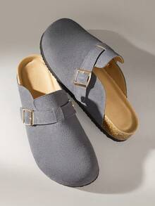 Solecia Giày bệt nữ thiết kế khóa cài, kiểu dáng thường ngày, thời trang, dễ xỏ. - Xám - Xem 6