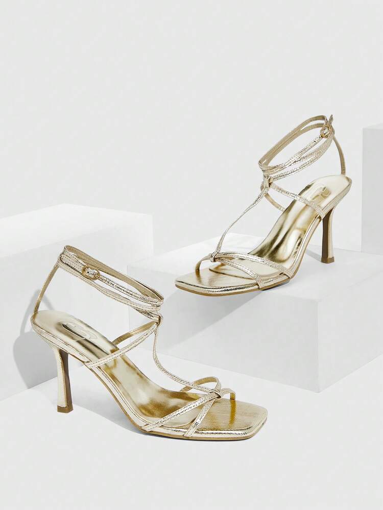 CUCCOO SZL Women's Buckle Design Fashion Daily Wear High Heel Sandals Valentine's Day