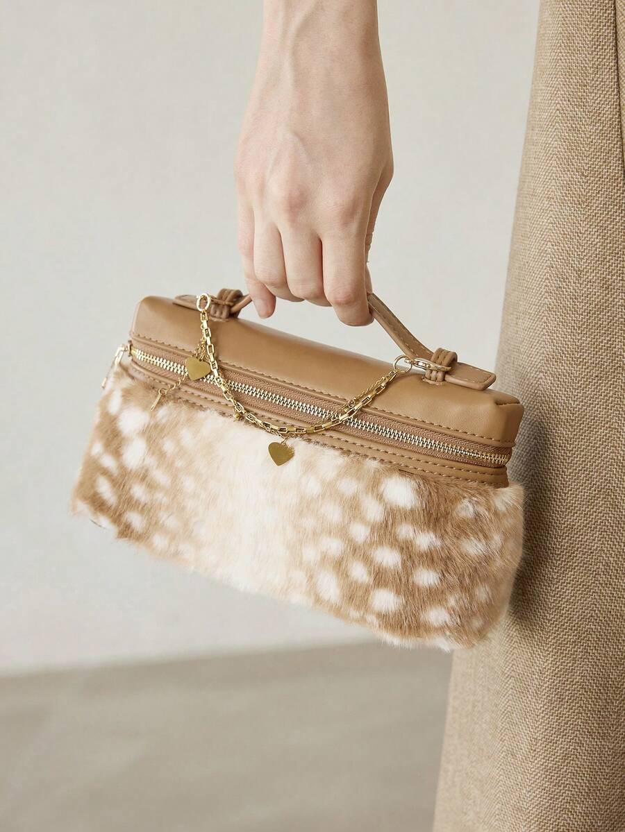 PREMIUM Túi xách vuông rỗng - Màu Khaki - Xem 1