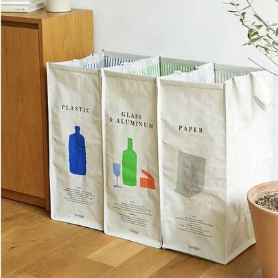 Joivida 1 Pc Garbage Sorting Trash Bags | Collapsible PP Storage Bags – Reusable Waterproof For Kitchen, Home, Hotel & Property Management | Garbage Sorting Organizers Ideal For Back-To-School Ramadan