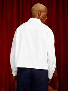 PAVTROS Men's Casual Long Sleeve Short Dropped Shoulder Fashionable Front Button Printed Shirt Men Religious Shirt Virgin Mary Shirt Religious Shirt Catholic Shirt - White - View 2