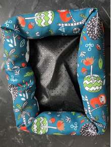 1pc S/M Fruit Print Canvas Durable Scratch-Resistant Hamster Nest Mat, Not Machine Washable, Suitable For Small Pets Squirrel Chinchilla Sleeping Bed, All Season - Multicolor - View 15