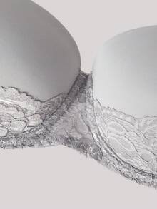 4入組無線蕾絲比基尼扇貝邊胸罩內衣 - 彩色 - 查看 3