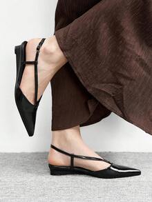 CUCCOO BIZCHIC Women's Fashionable Versatile Commute Elegant Pointed Toe High-Heeled Shoes - Black - View 4