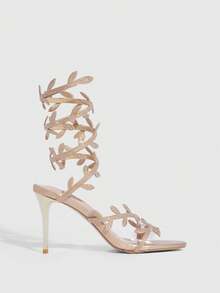 CUCCOO SZL 女士镶钻系带设计百搭时尚高跟鞋，适合日常、派对、度假等场合