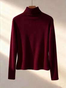 Écloséra New Thickened Versatile Crew Neck Long Sleeve Women T-Shirt, Winter