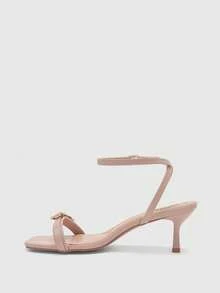 CUCCOO BIZCHIC Women's Buckle Design Fashion Daily Wear High Heel Sandals - Apricot - View 10