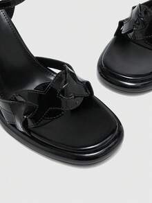 CUCCOO BIZCHIC Women's Buckle Design Fashionable High Heels, Versatile For Daily Wear - Black - View 8