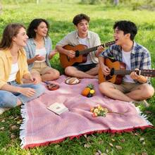 Cirelle Bohemian Picnic Blanket – 4-In-1 Outdoor Mat, Camping Tablecloth & Beach Tarp, Foldable Travel Rug For Lawn, Garden & Living Room, Machine Washable - Multicolor - View 9