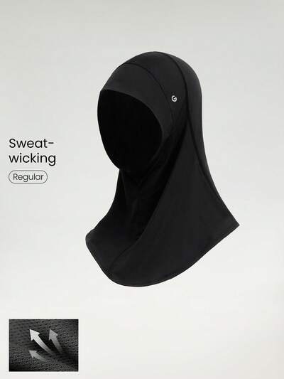 Hajib Con Capucha De Malla Transpirable Con Logotipo De Silicona Para Correr, Entrenar O Uso Casual Diario