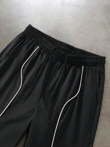 STYNVO 可拆卸长裤，宽松版型，可拆卸成宽松短裤，宽松舒适，运动裤，纽约风长裤，送给男友的完美礼物，返校季必备单品，男女皆宜，男士阔腿工装裤 - 黑色 - 查看 4