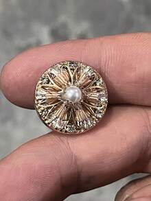 10颗17.5/20/22.5mm水钻奢华纽扣，适用于服装缝纫材料，缝纫配件，时尚女士外套纽扣，蜜蜂图案 - 彩色 - 查看 15