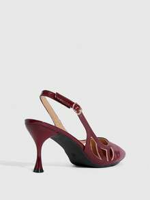 CUCCOO SZL Fashionable And Sexy Women's High Heels With Classic And Simple Hollowed-Out Design, Breathable And Not Stuffy Feet. Women's Shoes For Banquets And Parties - Burgundy - View 4