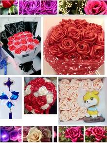 1 Roll Machine-Dyed Polyester Satin Ribbon For Gift,Candy, Cake, Flower Decoration (Slight Color DifferencePossible) - Burgundy - View 6