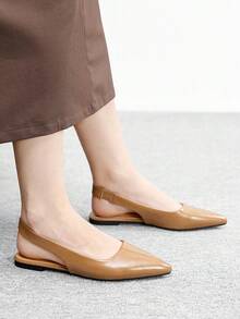 CUCCOO BIZCHIC Women's Pointed Toe Casual Versatile Flat Shoes - Brown - View 5
