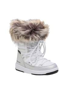 Moon Boot Jr Girl Monaco Low Kids Snow Boots White / Silver 34052400-JR