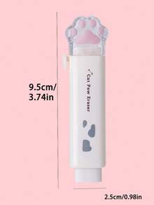 1pc Cat Paw Shaped Eraser ,Back To School - Multicolor - View 3