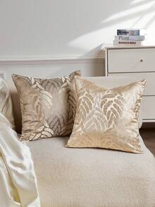 1件/2件装条纹靠垫套，奢华高精度提花织造底布，高密度填充，现代简约优雅装饰枕套，适用于沙发、客厅、卧室、汽车，也可作为礼物，四季皆宜（不含枕芯） - 米色 - 查看 5