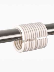 1pcMinimalist Leaf Print Shower Curtain, Black White Design For Modern Bathroom Division & Privacy - Multicolor - View 6