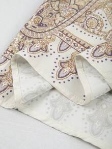 GlowEve Vestido de manga acampanada con estampado de paisley vintage elegante - Albaricoque - Ver 3