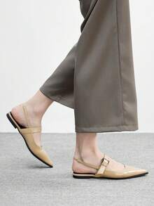 CUCCOO BIZCHIC Women's Pointed Toe Buckle Design Fashion High Heel Sandals For Daily Wear Valentine's Day - Light yellow - View 5