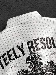 HIMLAND Men's Casual Woven Pocket Letter Embroidered Loose Short Sleeve Shirt Daily Essential Wardrobe Staple Basic Style All-Match Style Go-To Piece Mix-And-Match Item Casual Versatile Style  Premium Textured Fabric - Apricot - View 7