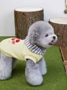 PETSIN 秋冬季宠物绒面背心连帽衫 – 柔软保暖毛衣，带防滑扣，适合犬、猫及小型动物，室内外均可穿着 - 白色 - 查看 6
