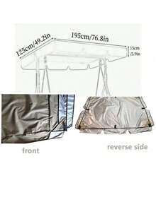 1pc Waterproof Swing Chair Top Cover Outdoor Garden Park Swing Chair Sun-Shelter Top Covers - Multicolor - View 9