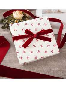 1PC, Size 7, Wine Red Single-Sided Non Elastic Colored Velvet Ribbon, Velvet Ribbon, Plush Ribbon, Bow DIY Clothing (Length May Have Deviation When Measured By Hand)