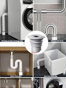 Vòng đệm silicon bịt kín cống thoát nước nhà tắm, bồn rửa nhà bếp, máy giặt, chống mùi hôi, chống rò rỉ, đầu nối cống sàn. - Xám - Xem 5