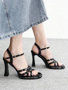 CUCCOO BIZCHIC Women's Stylish High Heel Sandals For Summer - Black - View 5