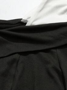 Chiquease Áo cardigan nữ thời trang và thanh lịch, phối màu tương phản, khóa kéo ở eo, kiểu dáng mùa xuân. - màu đen - Xem 5