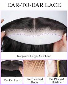 Density Pro 6x5 Wear&Go 直瀏海短髮假髮，人髮素髮片透頂短髮蕾絲閉合假髮，200%密度 - SNatural - 查看 6