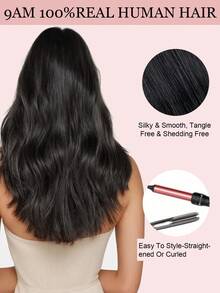 9AM Hair 20 件直发胶带 100% 真人发片接发 14-24 英寸 50 克/包 适用于沙龙 天然高品质真人发丝滑无缝隐形 PU 胶带接发 - S1B - 查看 9