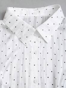 Calvaya Áo kiểu nữ cỡ lớn, màu trơn, tay phồng, thanh lịch, thích hợp cho ngày Valentine mùa xuân và hè. - Nhiều màu - Xem 5