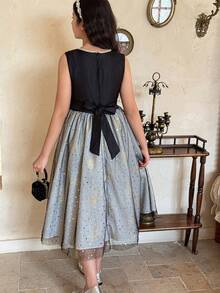 DAZY Tween Girls Sleeveless Round Neck Dress - Black - View 5