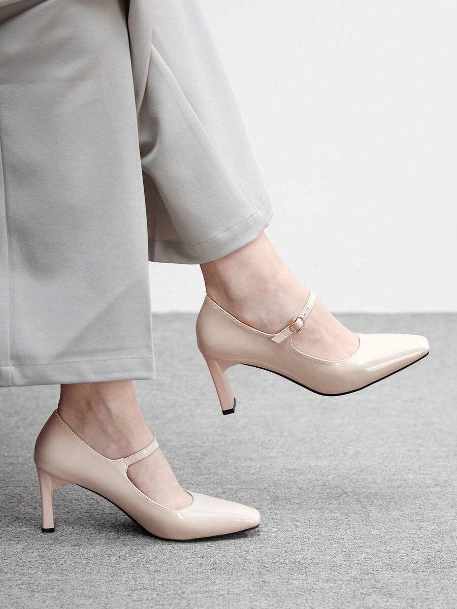 CUCCOO BIZCHIC 女士时尚百搭通勤简约尖头高跟鞋