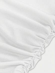 SHEIN 少女纯色针织圆领短袖上衣和豹纹阔腿裤套装 - 彩色 - 查看 5