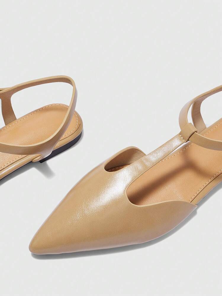 CUCCOO BIZCHIC Casual Versatile Commuter Pointed Toe Buckle Flat Sandals Spring Shoes
