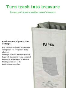 Joivida 1个垃圾分类垃圾袋 | 可折叠PP材质收纳袋 – 可重复使用防水，适用于厨房、家庭、酒店及物业管理 | 垃圾分类整理袋，是返校季的理想之选 - 彩色 - 查看 7