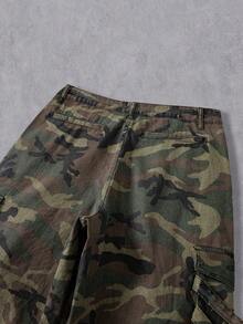Manfinity Denimwave Unisex American Streetwear Camouflage Cargo Wide Leg Pants - Multicolor - View 5