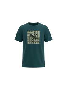 Puma Graphic Box Kids T-Shirt Green - Vert - Voir 1