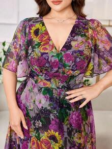 Plus Size Dresses - Purple - View 6
