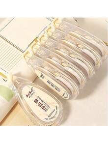 Correction Tape Set With Ins Style, Colorful, Japanese, Small Size, High Capacity, Cute, Mini, Silent, Mori Style, Back To School - White - View 2