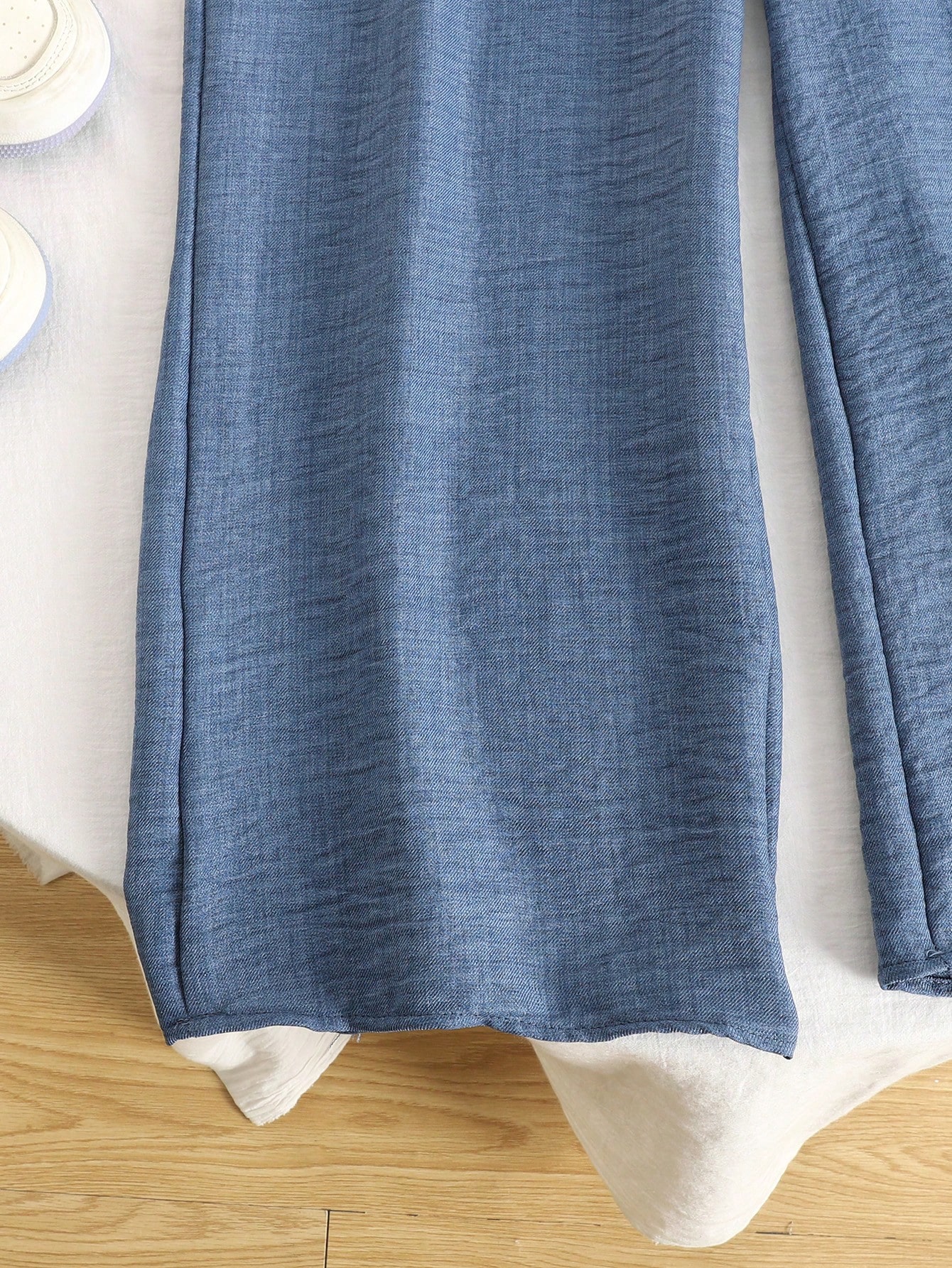 SHEIN بنطلون فضفاض بملمس مريح للفتيات المراهقات، م...