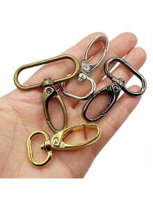 5Pcs/Pack 16/20/25/32/38mm Metal Snap Hook Lobster Clasp Collar Carabiner Belt Buckles DIY Key Chain Bag Part Accessories - Multicolor - View 4