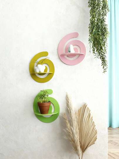 1pc Irregularly Shaped Wall-Mounted Storage ,Simple And Elegant Decoration For Home Furnishings.For Placing Ornaments, Vase Decorations, Storing Keys ,Jewelry