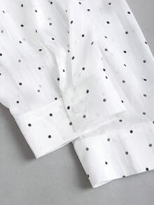 Calvaya Áo kiểu nữ cỡ lớn, màu trơn, tay phồng, thanh lịch, thích hợp cho ngày Valentine mùa xuân và hè. - Nhiều màu - Xem 3